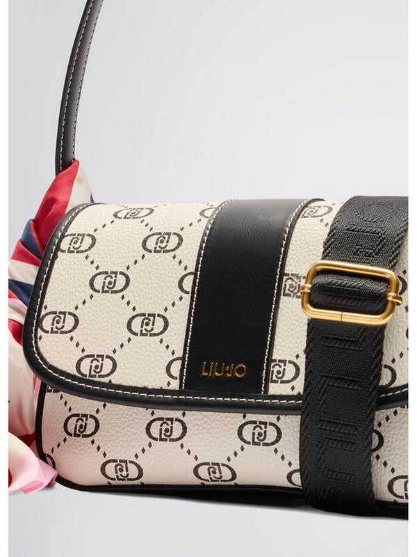 Borse a spalla Donna Liu Jo - Borsa con foulard - Panna