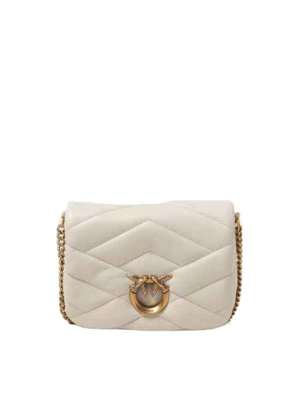 Borse a tracolla Donna Pinko - Borsa Tracolla Puff Baby - Bianco