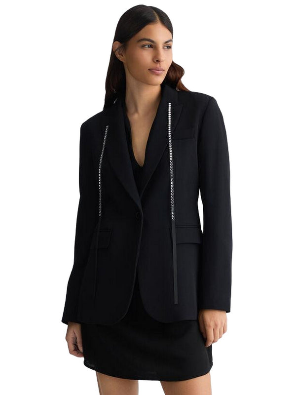 Giacche da abito e blazer Donna Liu Jo - Blazer con strass - Nero