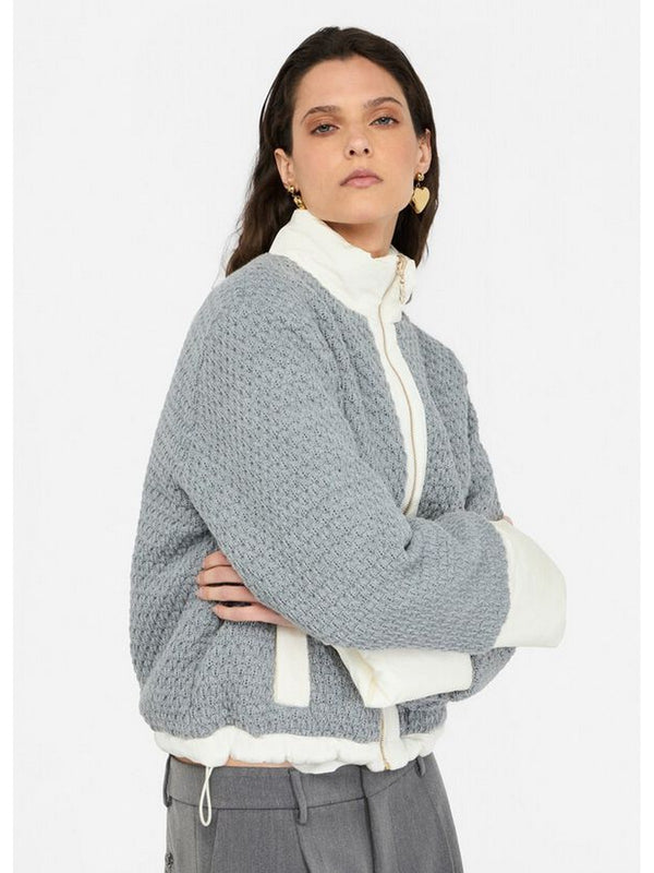 Giubbini Donna Liu Jo - Giacca in nylon trapuntato e maglia - Grigio