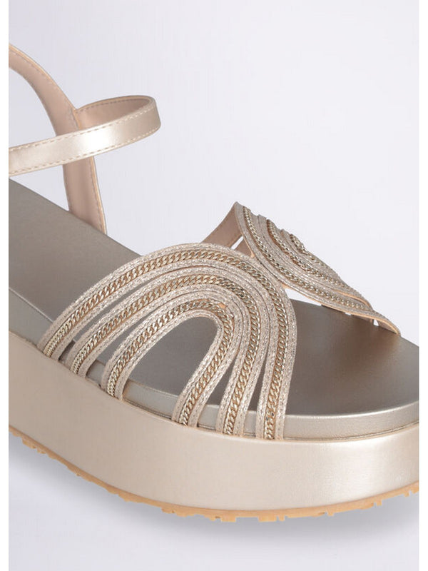 Sandali Donna LIU JO SHOES - Sandali platform con dettaglio chain - Oro