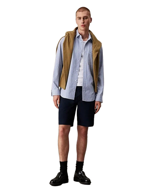Bermuda Uomo Calvin Klein - Pantaloncini chino in morbido twill - Blu