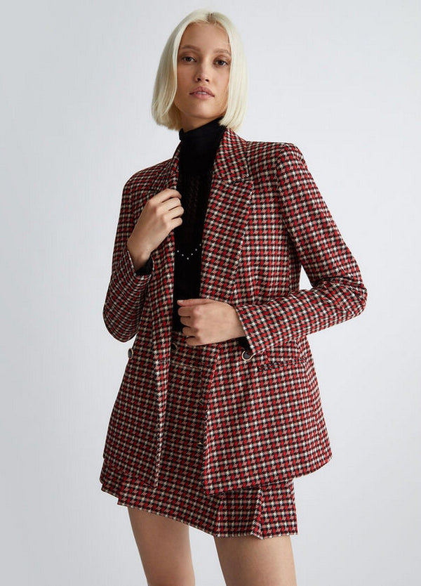 Giacche Donna Liu Jo - Blazer pied de poule - Rosso