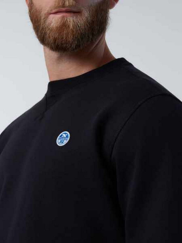 Felpe senza cappuccio Uomo North Sails - Sweatshirt with logo patch - Nero