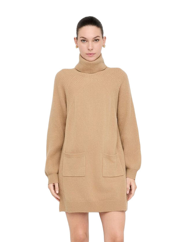 Vestiti casual Donna Liu Jo - Abito in maglia 100% lana - Beige
