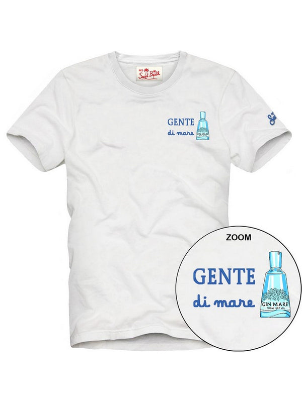 T-shirt Uomo Mc2 Saint Barth - T-Shirt Gin Gente 01N Emb - Bianco