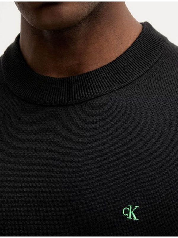 Maglie Uomo Calvin Klein - Maglione Con Monogramma - Nero