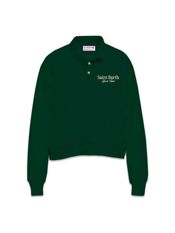 Felpe senza cappuccio Donna Mc2 Saint Barth - Felpa Sb Sport Club 51 Emb - Verde