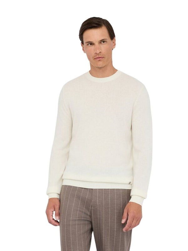 Maglie Uomo LIU JO UOMO - Maglia in lana e cashmere - Bianco