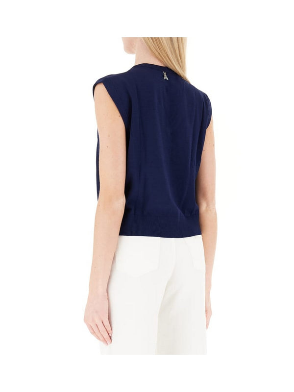 Maglie Donna Patrizia Pepe - Gilet Scollo a V - Blu