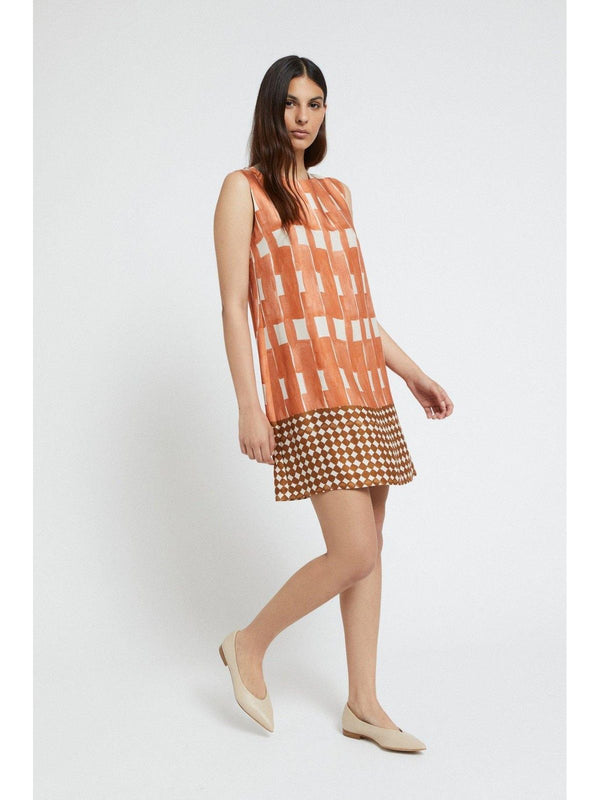 Vestiti casual Donna ottod'Ame - Abito corto in viscosa - Arancione