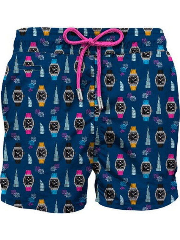 Pantaloncini e calzoncini Uomo Mc2 Saint Barth - Costume Mare Lighting Watch Rich 61 - Blu