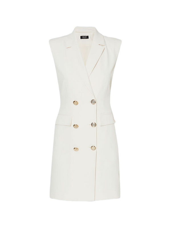 Vestiti da cocktail Donna Liu Jo - Abito corto robe-manteau - Bianco