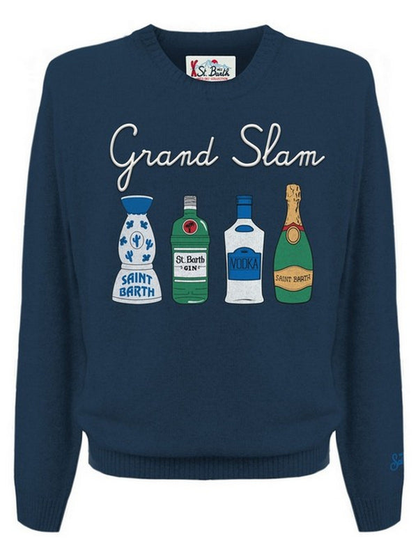 Maglie Uomo Mc2 Saint Barth - Maglione Heron Grand Slam 61 Emb - Blu