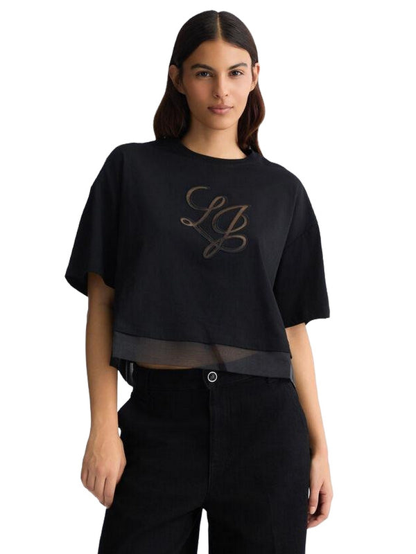 T-shirt Donna Liu Jo - T-shirt con logo - Nero