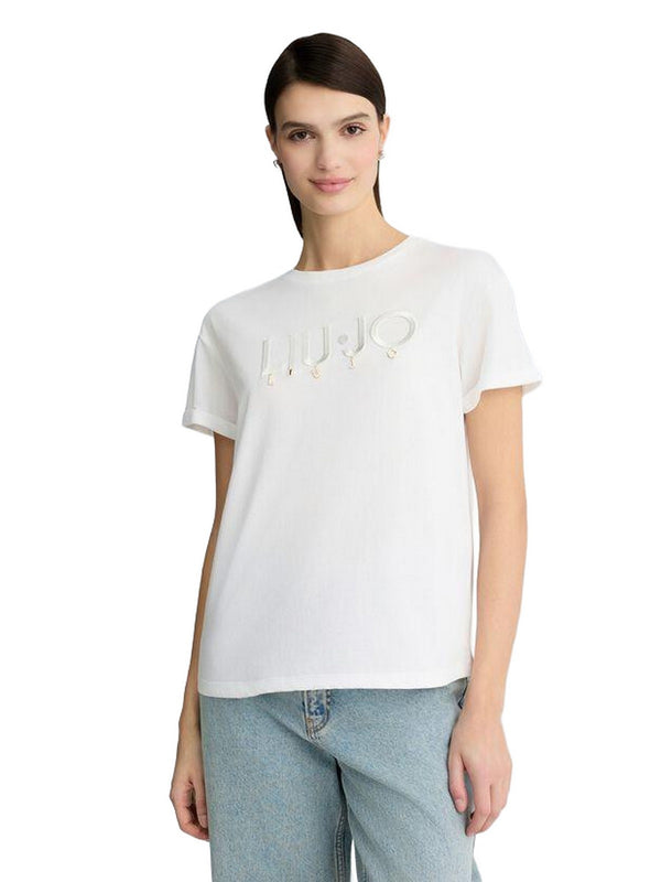 T-shirt Donna Liu Jo - T-shirt con logo - Bianco