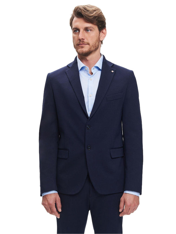 Giacche Uomo QB24 - Giacca due bottoni in tessuto milano - Blu