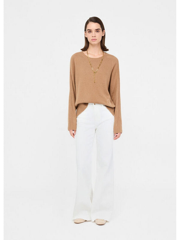 Maglie Donna Liu Jo - Maglia in misto lana con intarsi - Cammello