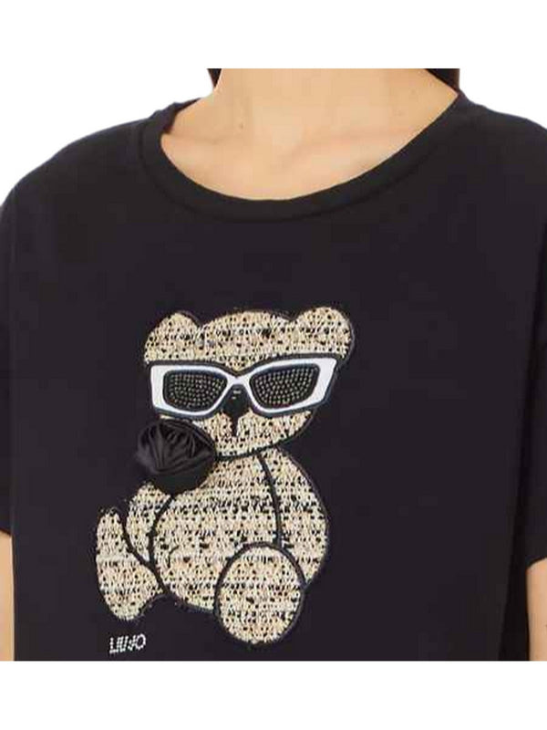 T-shirt Donna Liu Jo - T-Shirt M/C Animals - Nero