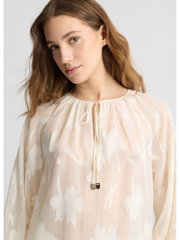 Bluse Donna Liu Jo - Blusa lurex® floreale - Beige