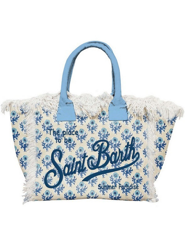 Borse a spalla Donna Mc2 Saint Barth - Borsa a spalla Vanity in canvas RADICAL FLOWERS 10 - Bianco