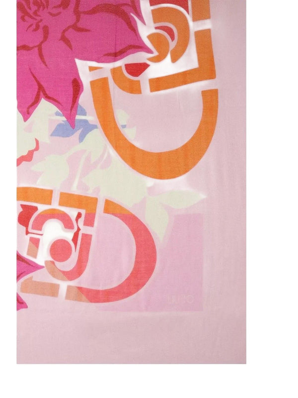 Foulard Donna Liu Jo - Foulard lurex® con stampa - Arancione