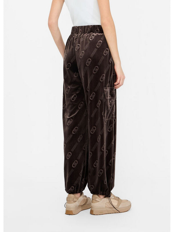 Pantaloni Donna Liu Jo - Pantaloni jogging in ciniglia - Marrone
