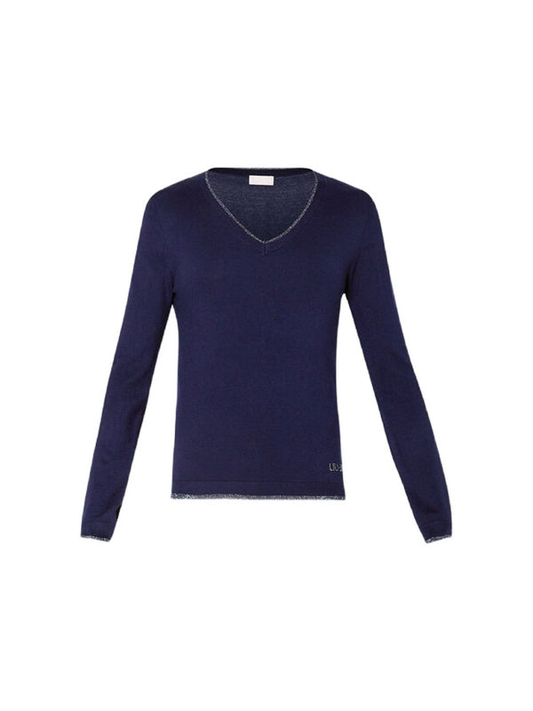 Maglie Donna Liu Jo - Maglia con scollo a V - Blu