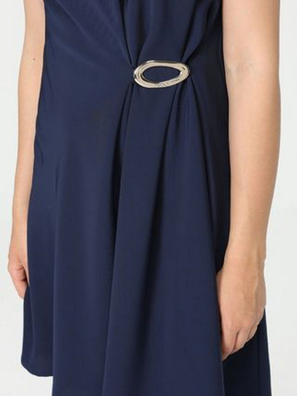 Vestiti casual Donna Liu Jo - Abito corto con drappeggio - Blu