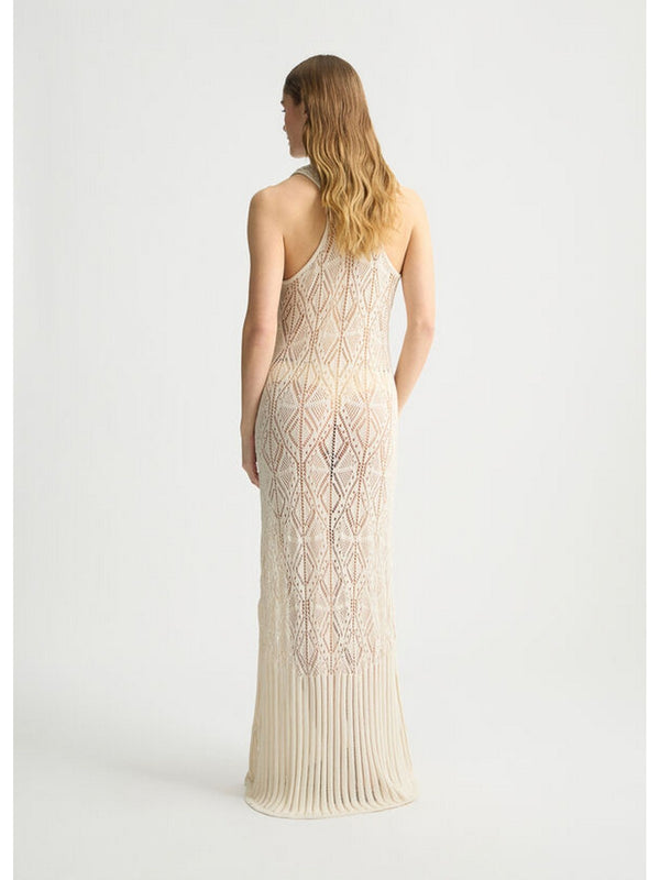 Vestiti da cocktail Donna Liu Jo - Abito in maglia crochet - Avorio