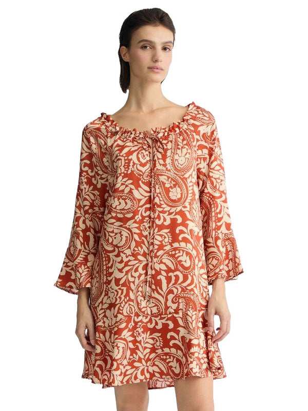 Vestiti casual Donna Liu Jo - Abito in twill stampato - Marrone
