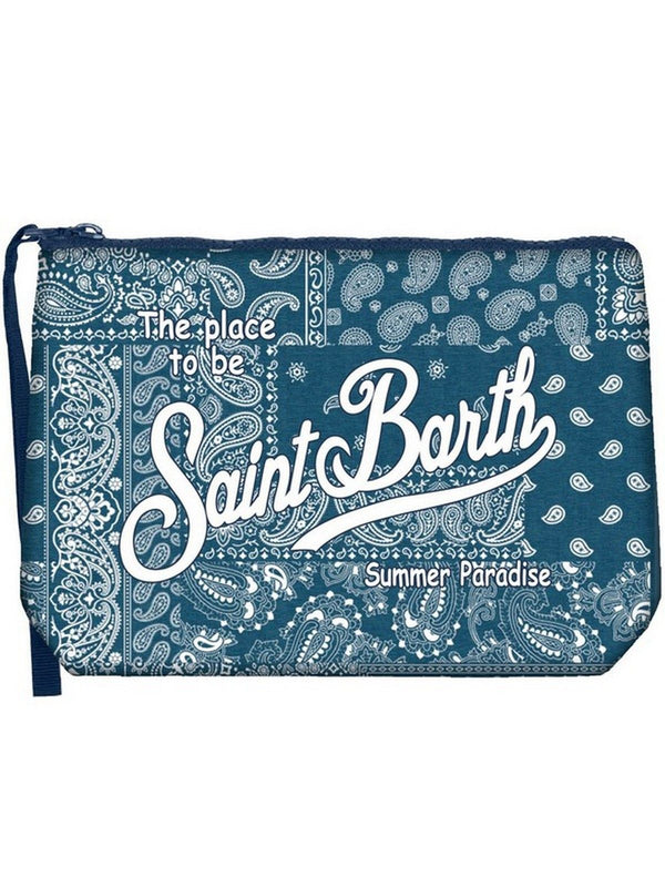Pochette Uomo Mc2 Saint Barth - Pochette in Neoprene Bandana Blu - Blu