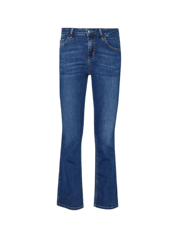 Jeans Donna Liu Jo - Jeans bootcut cropped - Blu