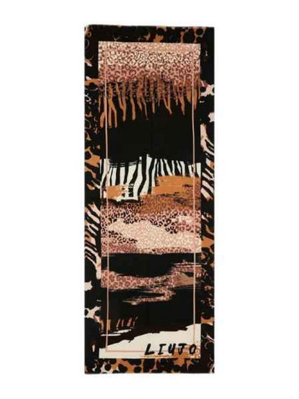 Foulard Donna Liu Jo - Foulard con stampa animalier - Cammello