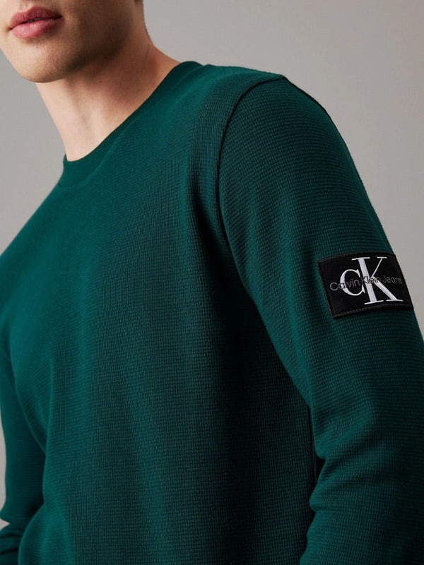 Maglioni Uomo Calvin Klein - Maglione Badge Easy - Verde