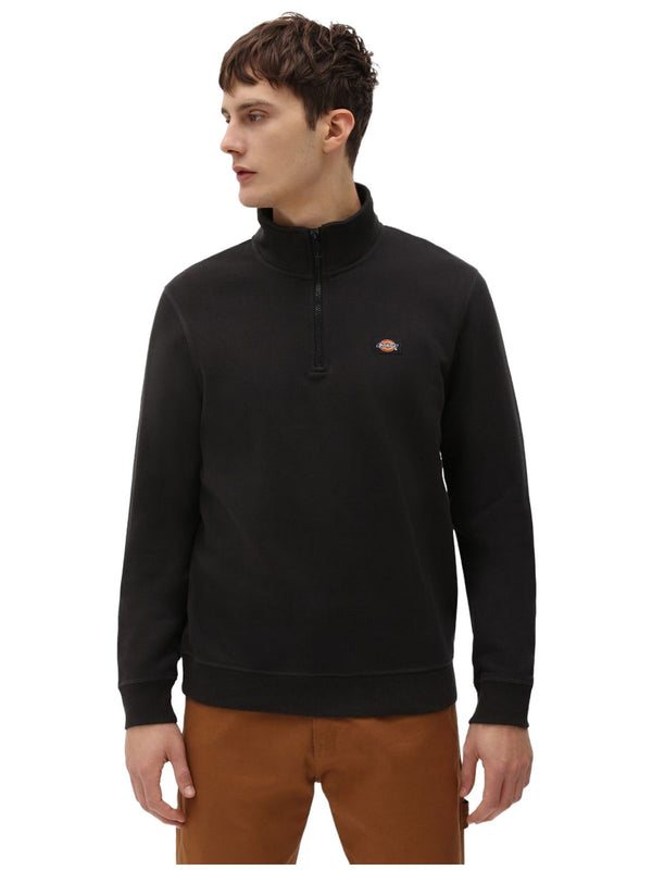 Felpe senza cappuccio Uomo Dickies - Felpa Oakport con zip corta - Nero