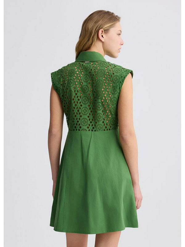 Vestiti casual Donna Liu Jo - Abito chemisier in sangallo - Verde