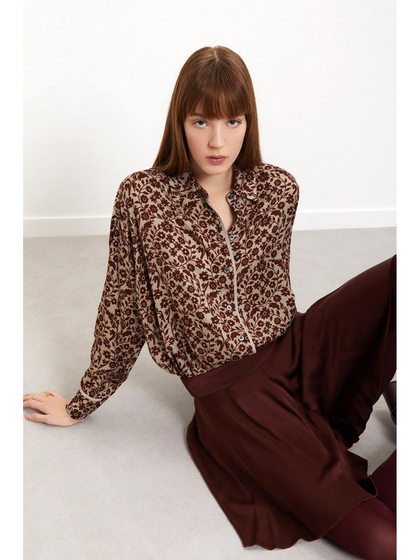 Bluse e camicie Donna ottod'Ame - Camicia in viscosa - Marrone