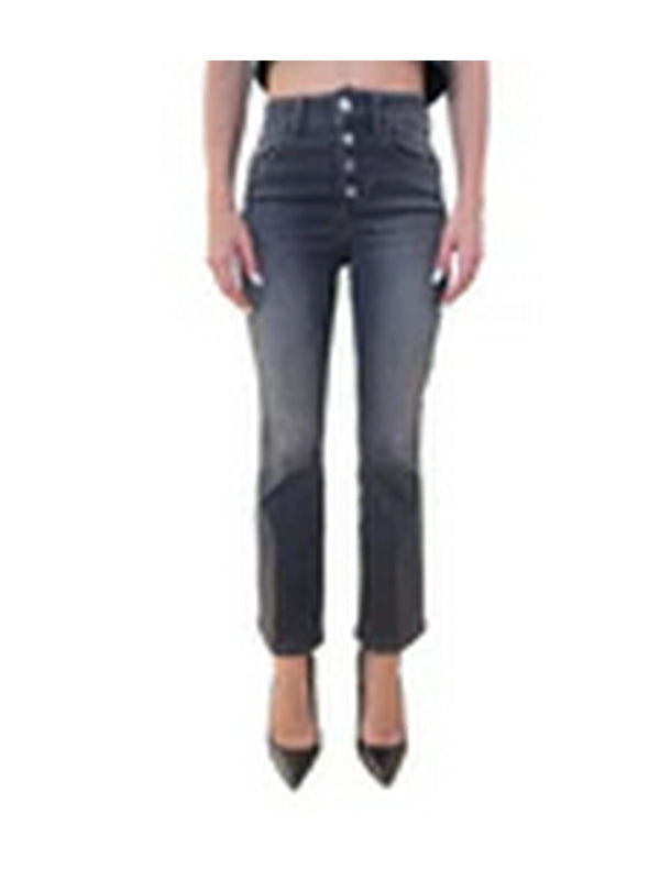 Jeans Donna Liu Jo - Jeans Flaire Con Bottoni Gioiello - Grigio