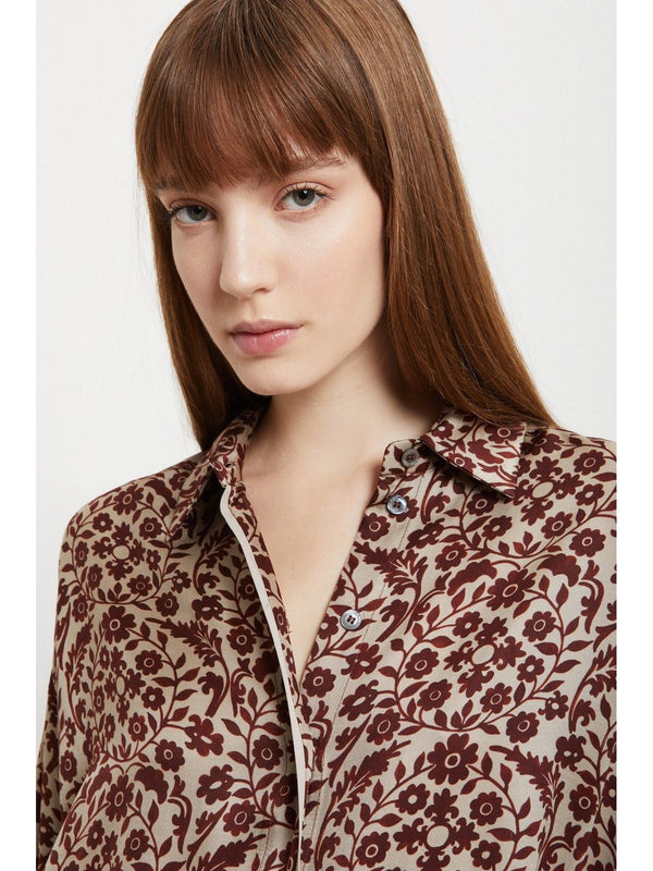 Bluse e camicie Donna ottod'Ame - Camicia in viscosa - Marrone