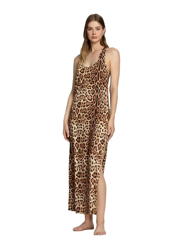Vestiti da discoteca Donna 4Giveness - Abito lungo fasano feel - Marrone