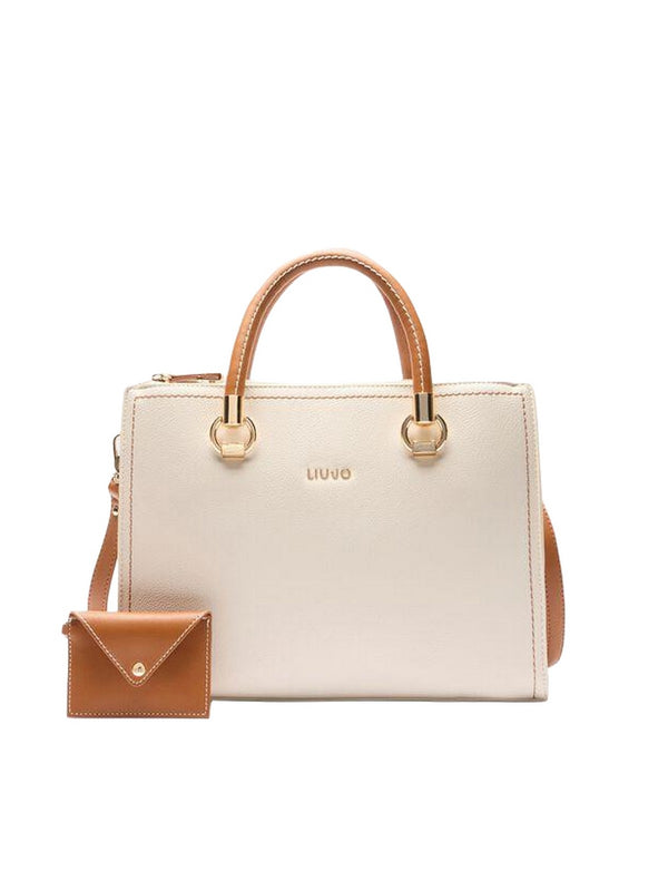 Borse a mano Donna Liu Jo - Borsa a mano bianca e marrone - Bianco