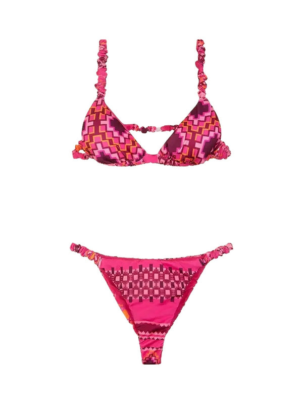 Coordinati Donna Me Fui - Bikini Donna Me fui Triangolo con Slip Fisso - Fucsia