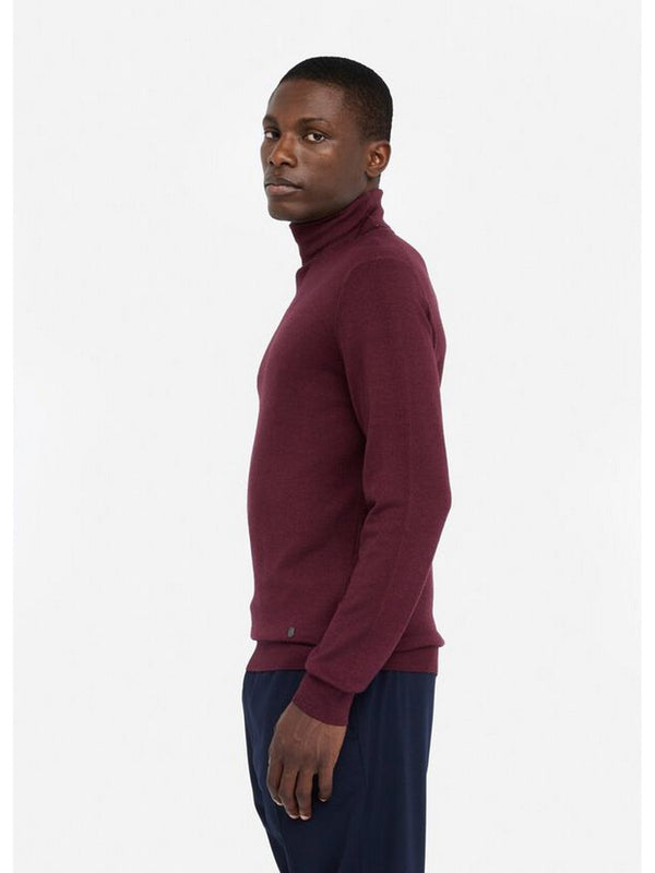 Maglie Uomo LIU JO UOMO - Dolcevita 100% lana merino - Bordeaux