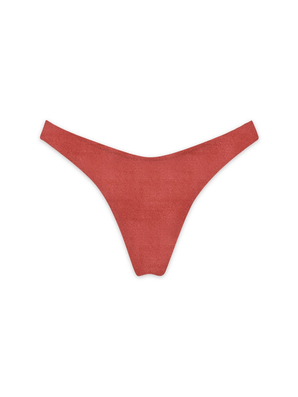 Slip, tanga e culotte Donna Mc2 Saint Barth - Slip Naomi Shiny 47 Brick Red - Rosso