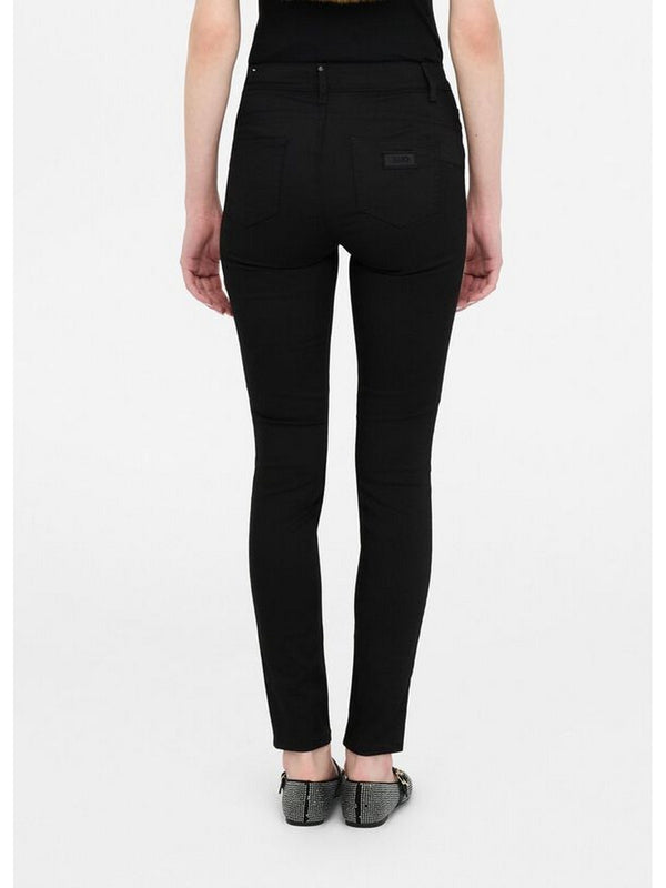Pantaloni Donna Liu Jo - Pantaloni skinny con pietre gioiello - Nero