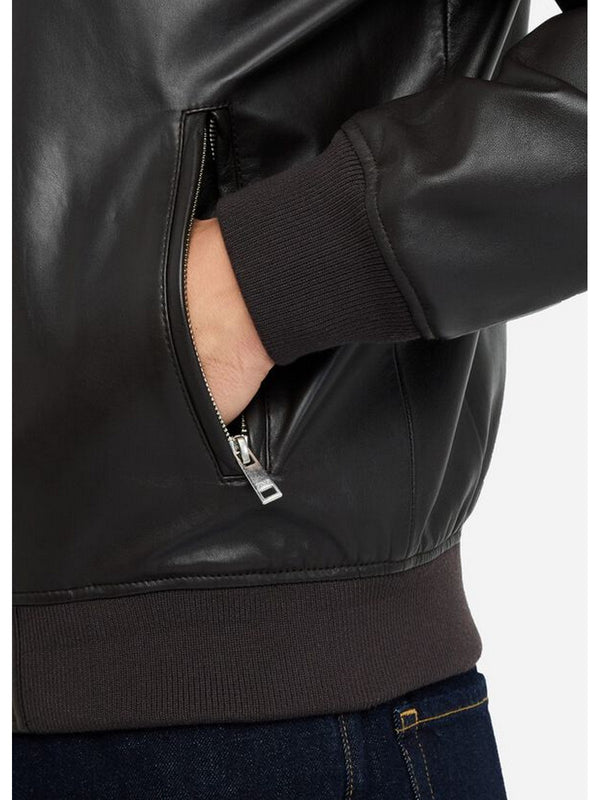 Giubbotti Uomo LIU JO UOMO - Bomber in pelle - Marrone
