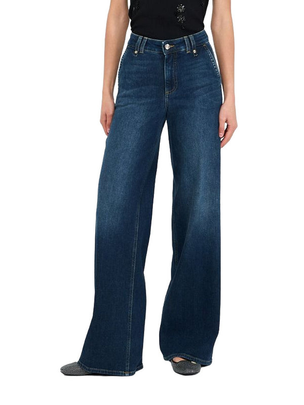 Jeans Donna Liu Jo - Jeans flare a vita alta - Denim