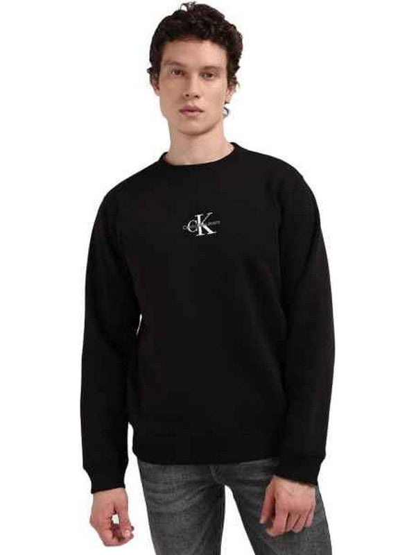 Felpe senza cappuccio Uomo Calvin Klein - Felpa Monogram - Nero